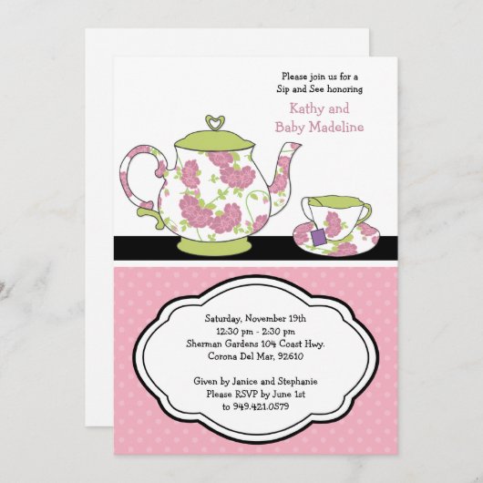 Einladung zur Kinderdusche (Vorne/Hinten)