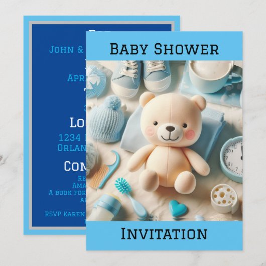 Einladung zur Kinderdusche (Vorne/Hinten)