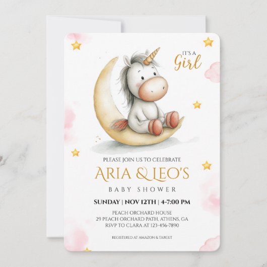 Einladung zur Kinderdusche (Vorderseite)