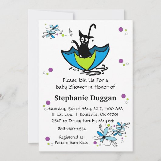 Einladung zur Kinderdusche (Vorderseite)