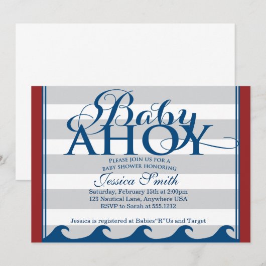 Einladung zur Kinderdusche (Vorne/Hinten)