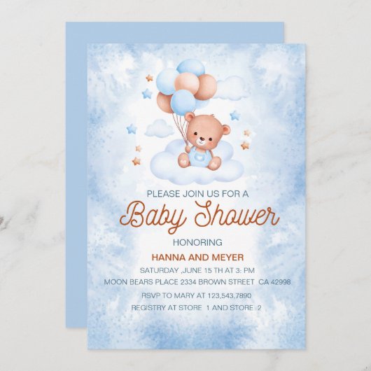 Einladung zur Kinderdusche (Vorne/Hinten)