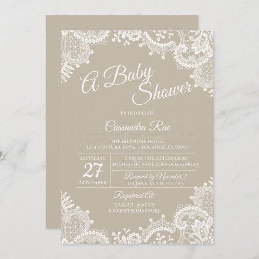 Einladung zur Kinderdusche (Vorne/Hinten)