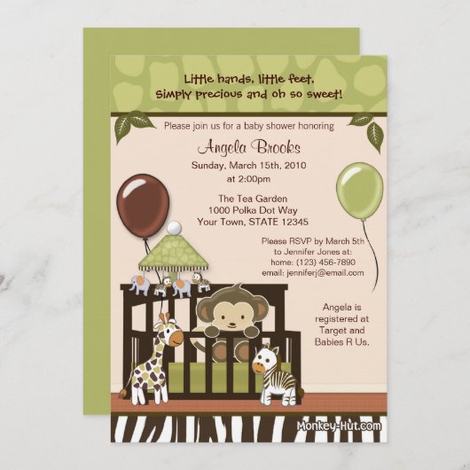 Einladung zur Kinderdusche (Vorne/Hinten)