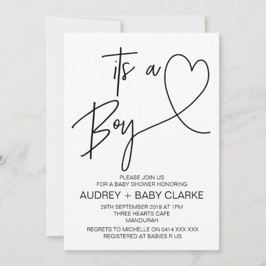 Einladung zur Kinderdusche (Vorderseite)