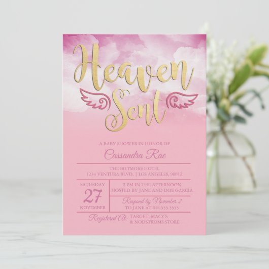 Einladung zur Kinderdusche (Stehend Vorderseite)