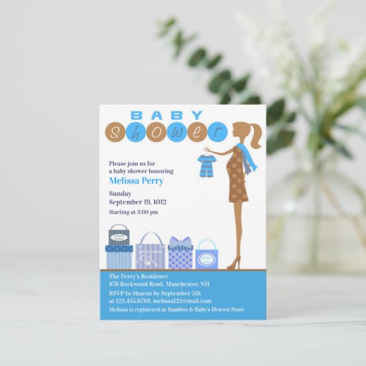 Einladung zur Kinderdusche (Stehend Vorderseite)