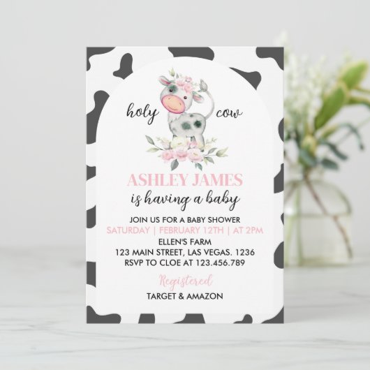 Einladung zur Kinderdusche (Stehend Vorderseite)