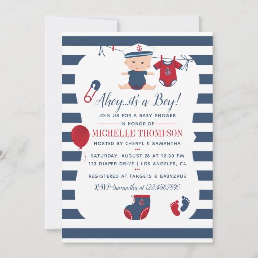 Einladung zur Kinderdusche (Vorderseite)