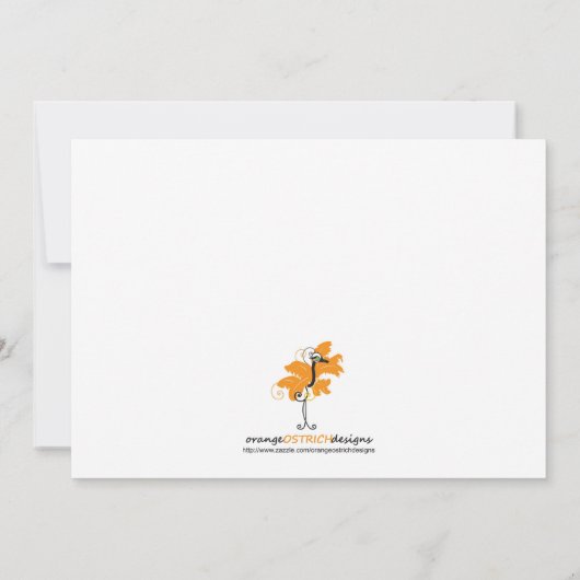 Einladung zur Kinderdusche - Affe (Rückseite)