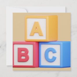 Einladung zur Kinderdusche - Alphabet Blocks