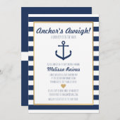 Einladung zur Kinderdusche - Anker (Vorne/Hinten)