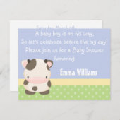 Einladung zur Kinderdusche auf dem Bauernhof (Vorne/Hinten)