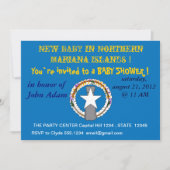 Einladung zur Kinderdusche auf der Flagge von Nord (Vorderseite)