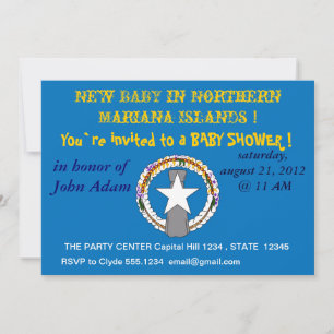 Einladung zur Kinderdusche auf der Flagge von Nord