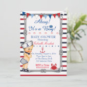 Einladung zur Kinderdusche, Babydusche (Stehend Vorderseite)