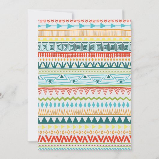 Einladung zur Kinderdusche | Boho Chic (Rückseite)