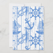 Einladung zur Kinderdusche, Boy Blue (Rückseite)