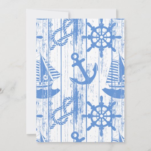 Einladung zur Kinderdusche, Boy Blue (Rückseite)