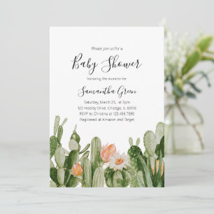 Einladung zur Kinderdusche Cactus Baby