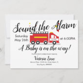 Einladung zur Kinderdusche Confetti für Feuerwehrf (Vorderseite)