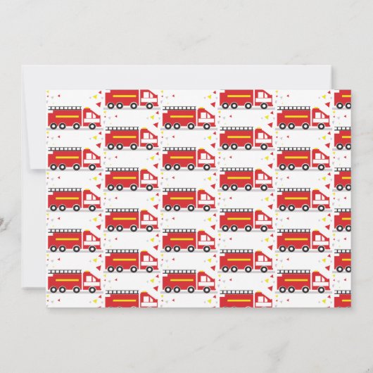 Einladung zur Kinderdusche Confetti für Feuerwehrf (Rückseite)