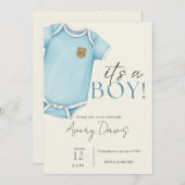 Einladung zur Kinderdusche für Polizeifamilien (Vorne/Hinten)