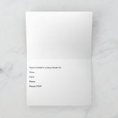 Einladung zur Kinderdusche, in Rosa/Grün Zeichnend (Innenseite)