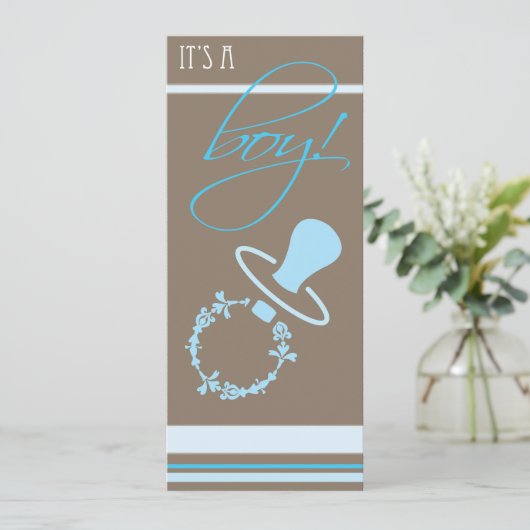 Einladung zur Kinderdusche - Junge (Stehend Vorderseite)