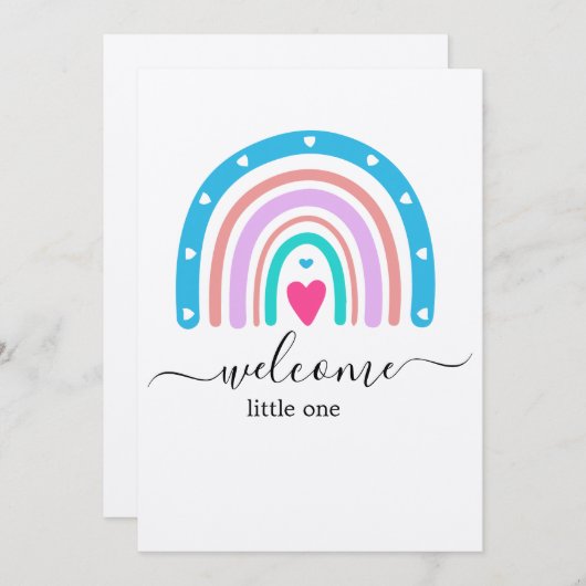 Einladung zur Kinderdusche - Kinderkarte (Vorne/Hinten)