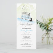 Einladung zur Kinderdusche - Kinderkrippe (Stehend Vorderseite)