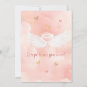 Einladung zur Kinderdusche - Kleiner Engel (Rückseite)