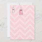 Einladung zur Kinderdusche - Lila Pink Cages & Jar (Rückseite)