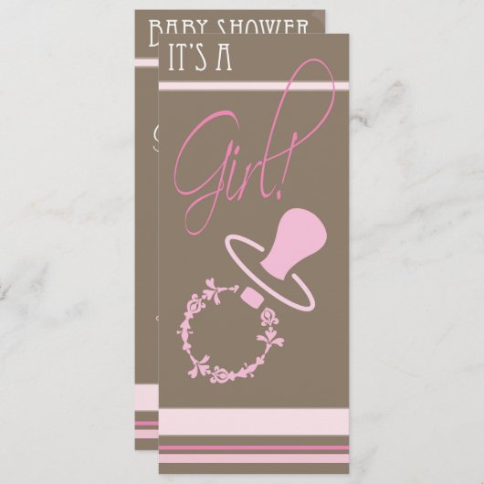 Einladung zur Kinderdusche - Mädchen (Vorne/Hinten)