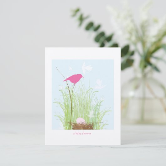 Einladung zur Kinderdusche - Mädchen (Stehend Vorderseite)