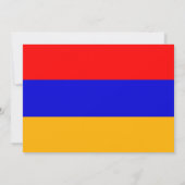Einladung zur Kinderdusche mit der Flagge Armenien (Rückseite)