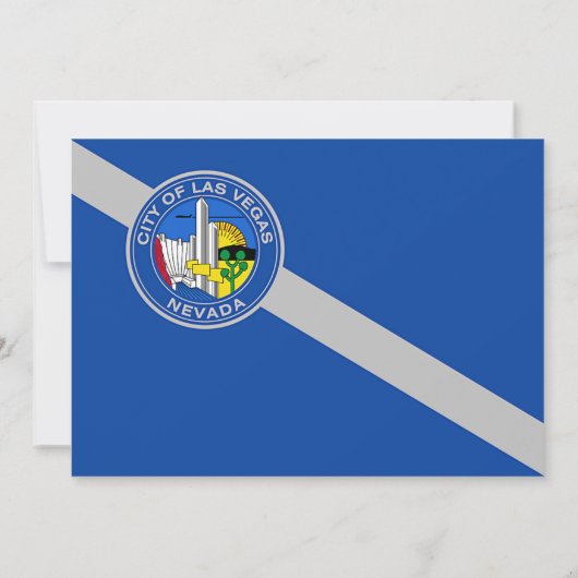 Einladung zur Kinderdusche mit Fahne in Las Vegas (Rückseite)