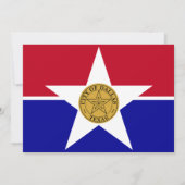 Einladung zur Kinderdusche mit Flagge von Dallas (Rückseite)