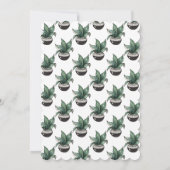 Einladung zur Kinderdusche mit gepolstertem Kaktus (Rückseite)