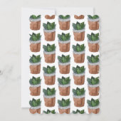 Einladung zur Kinderdusche mit gepolstertem Kaktus (Rückseite)