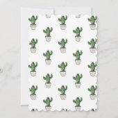 Einladung zur Kinderdusche mit gepolstertem Kaktus (Rückseite)