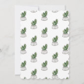 Einladung zur Kinderdusche mit gepolstertem Kaktus (Rückseite)