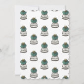 Einladung zur Kinderdusche mit gepolstertem Kaktus (Rückseite)