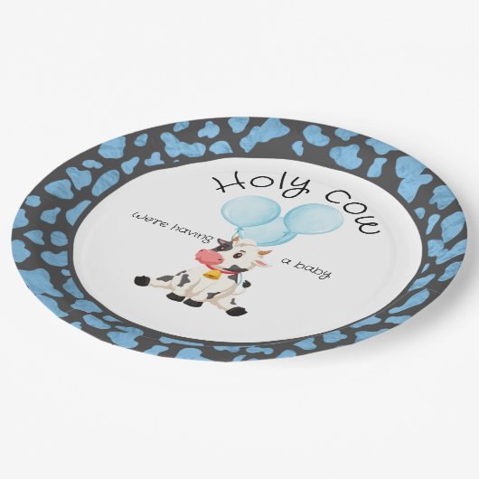 Einladung zur Kinderdusche Pappteller (Schrägansicht)