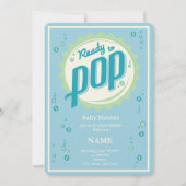 Einladung zur Kinderdusche - Pop bereit (Vorderseite)