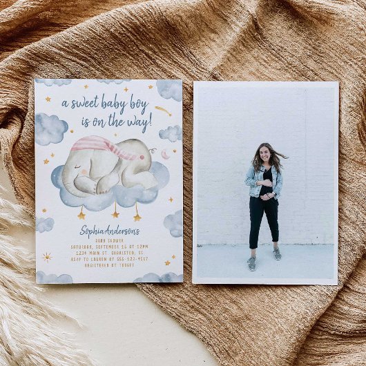 Einladung zur Kinderdusche - SchlafElefant