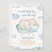 Einladung zur Kinderdusche - SchlafElefant (Vorderseite)