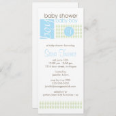 Einladung zur Kinderdusche - Trendy (Vorne/Hinten)