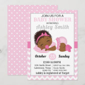 Einladung zur Kinderdusche von Afroamerikanern (Vorne/Hinten)