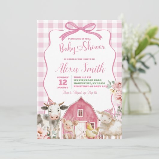 Einladung zur Kinderdusche von Holy Cow Twins (Stehend Vorderseite)